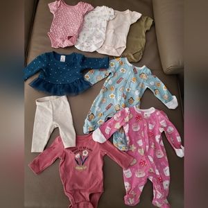 Newborn girl clothes bundle